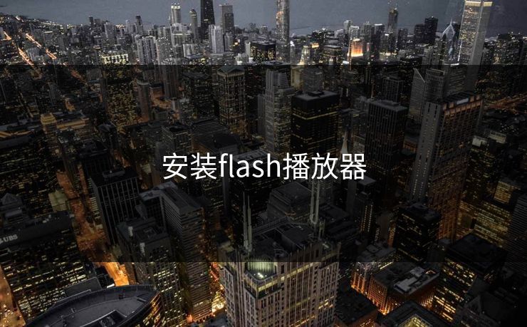 安装flash播放器