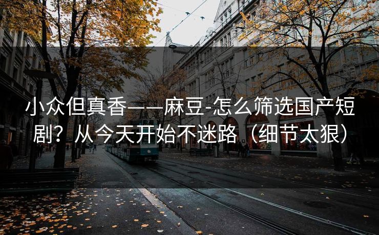小众但真香——麻豆-怎么筛选国产短剧？从今天开始不迷路（细节太狠）